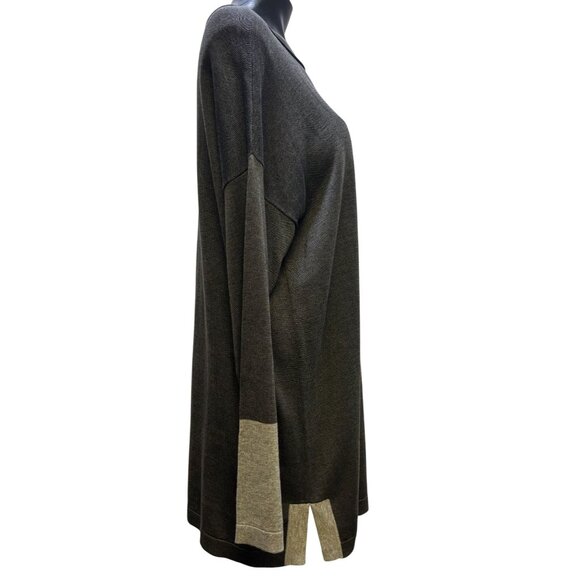 Eileen Fisher Bateau Neck Blouse Gray M - Picture 3 of 5